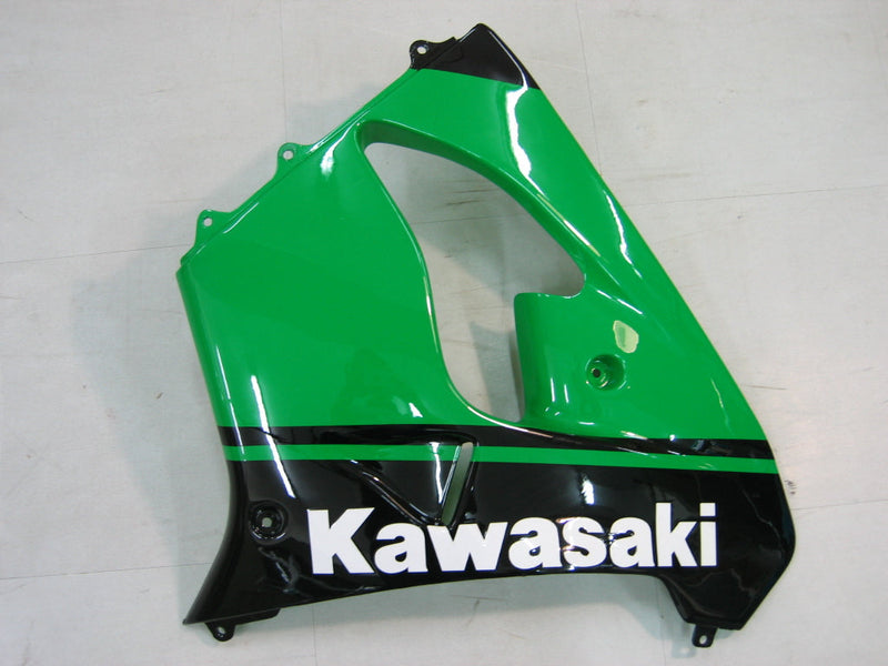 Fairings 2000-2001 Kawasaki ZX 9R أخضر أسود رقم 14 ZX9R عام