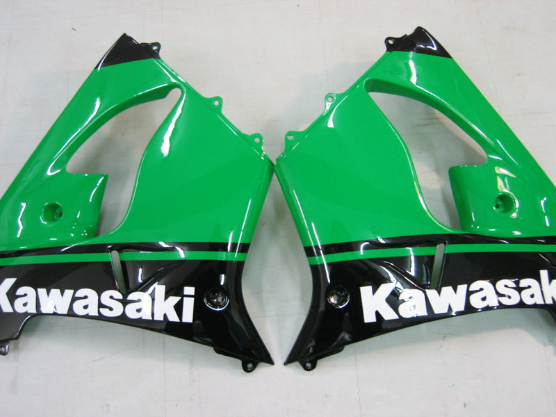 Fairings 2000-2001 Kawasaki ZX 9R أخضر أسود رقم 14 ZX9R عام