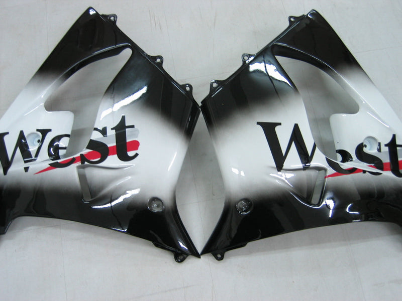 Fairings 2000-2001 Kawasaki ZX 9R Black White West ZX9R  Generic