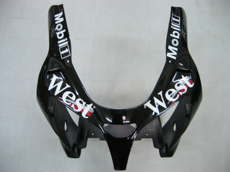 Fairings 2000-2001 Kawasaki ZX 9R أسود أبيض غرب ZX9R عام