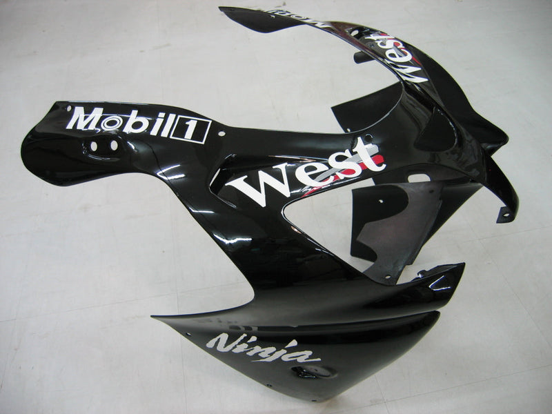 Fairings 2000-2001 Kawasaki ZX 9R أسود أبيض غرب ZX9R عام