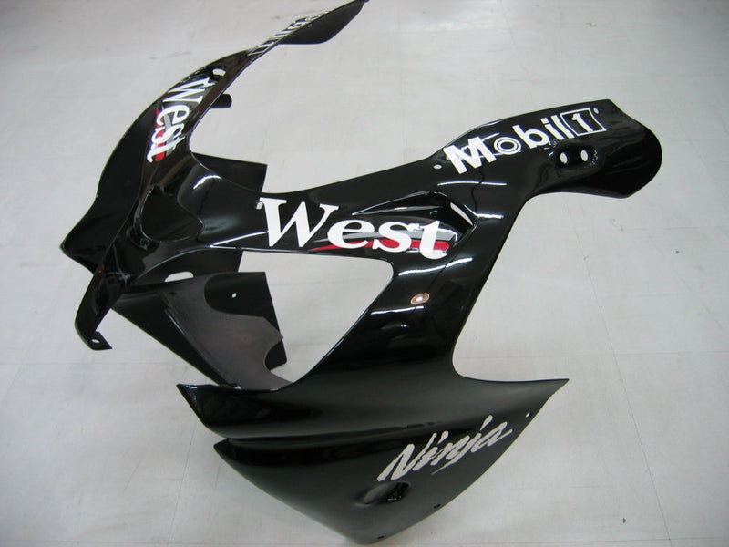 Fairings 2000-2001 Kawasaki ZX 9R أسود أبيض غرب ZX9R عام