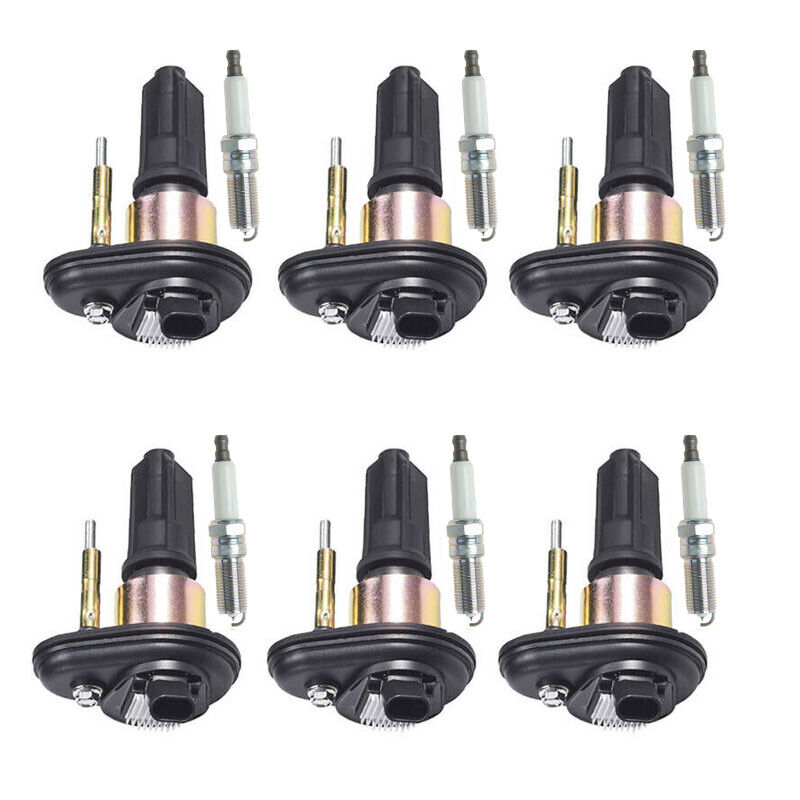 2002-2005 Chevrolet Trailblazer (EXT) GMC Envoy L6 4.2L 6X Ignition Coils +Spark Plugs UF303