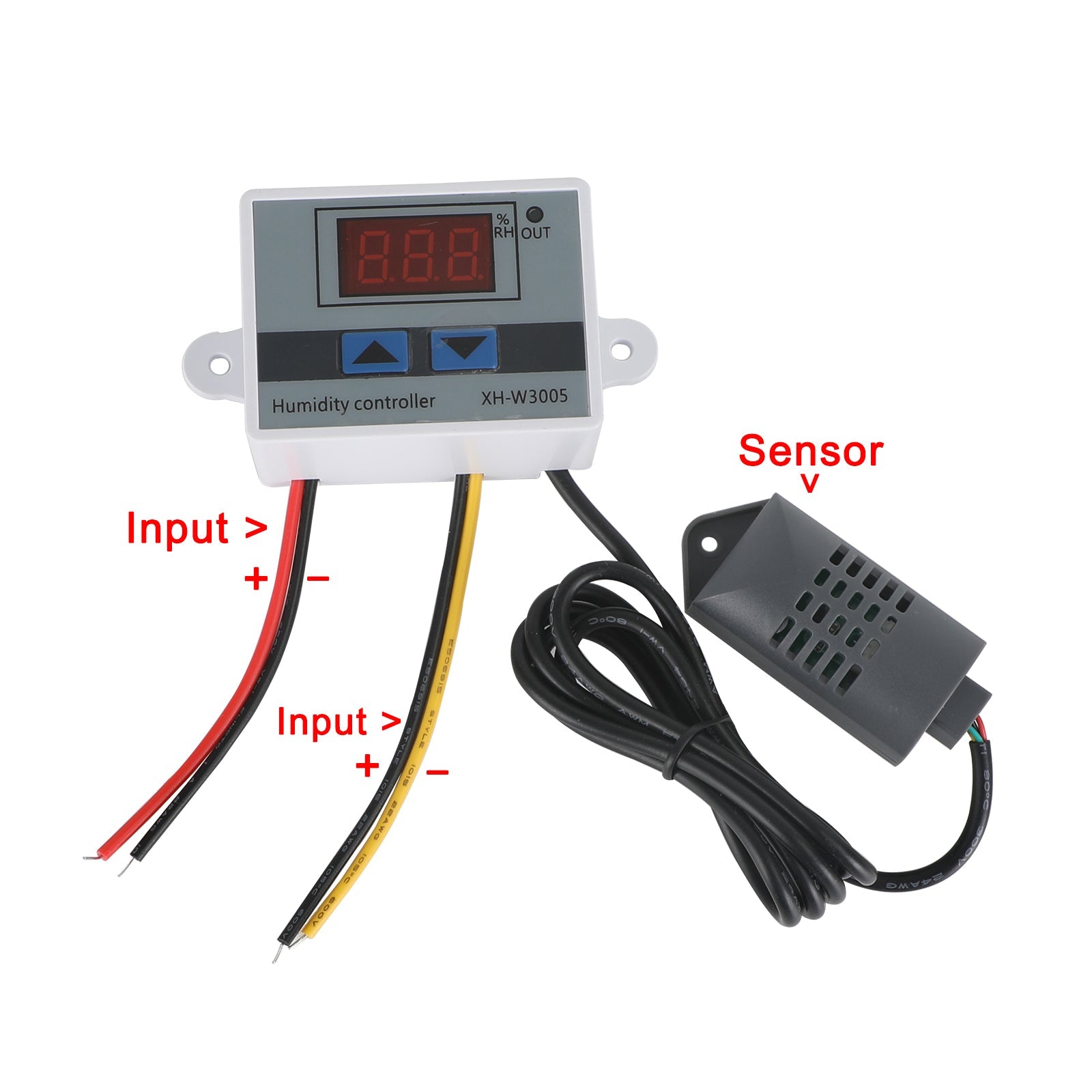 XH-W3005 12V 24V 110-220V Digital Humidity Controller Hygrometer Switch