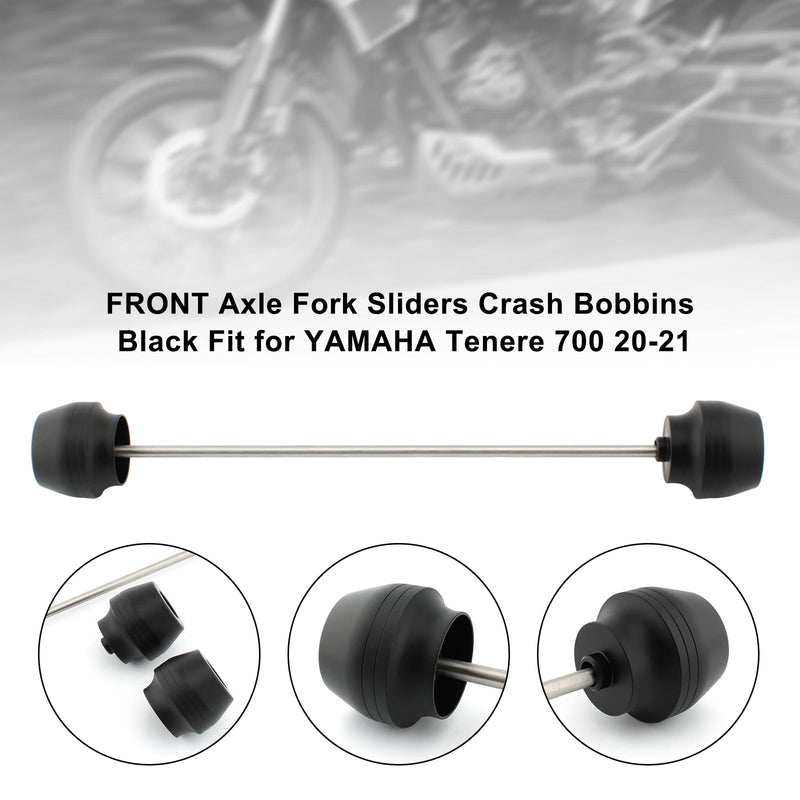 Deslizadores de horquilla de eje delantero Yamaha Tenere 700 2020-2021 Crash Bobbins negro