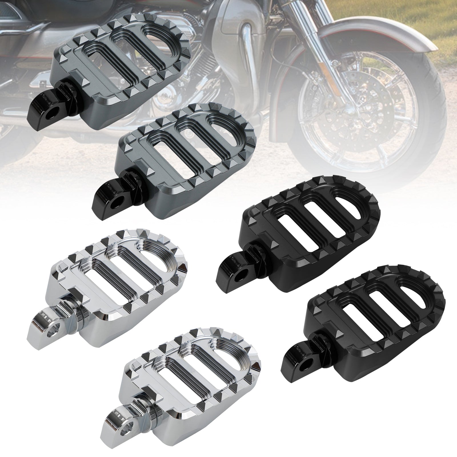 Dyna Sportster 883 Electra Glide Road Glide Front Footrests Foot Peg