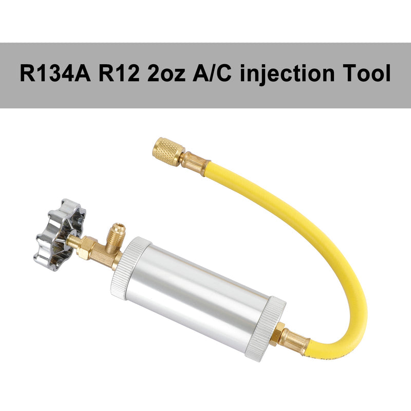 Inyector de tinte de aceite R12 AC R134A R12 2oz A/C Herramienta de inyección de aire acondicionado