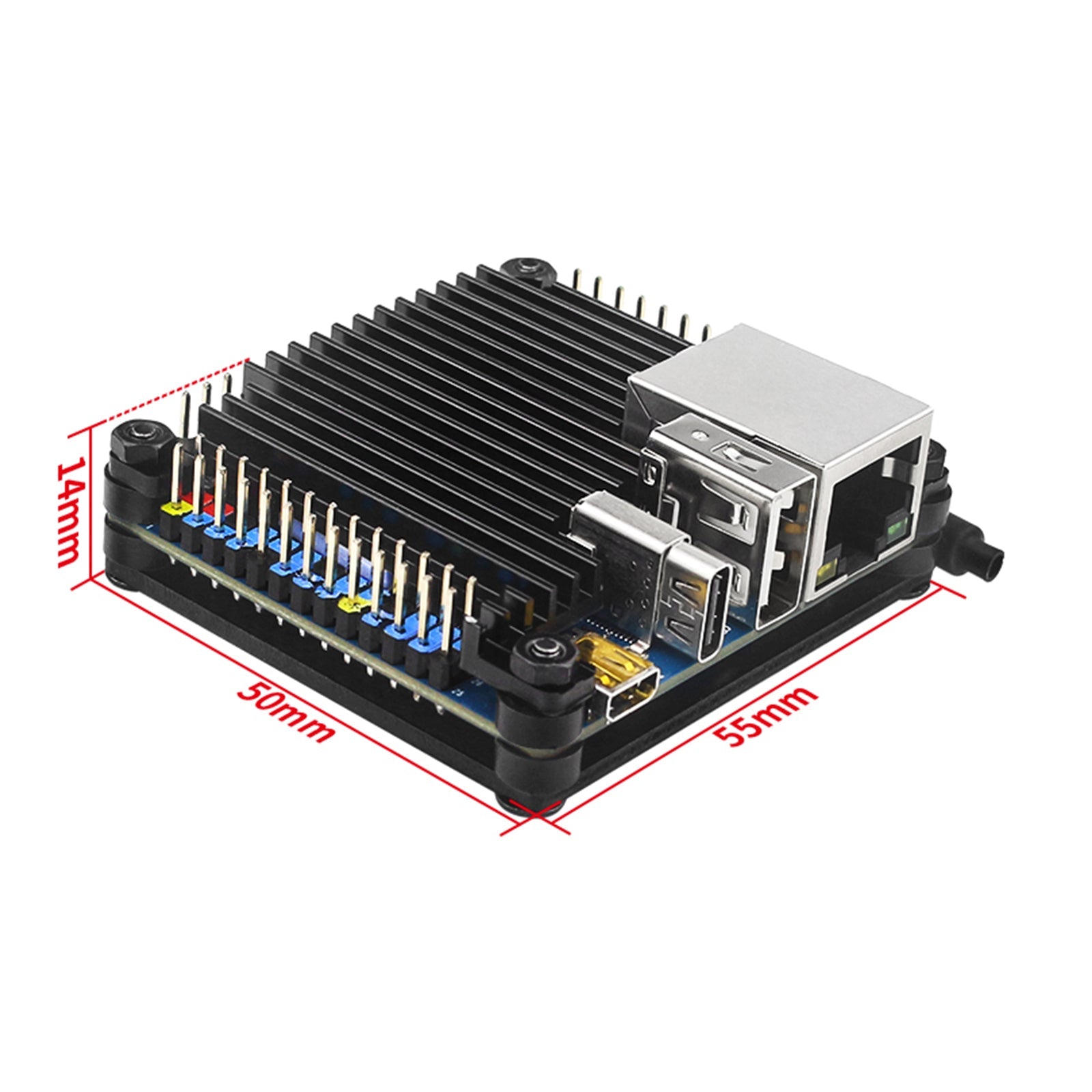 Enfriamiento protector del disipador de calor de la placa de desarrollo de aleación de aluminio naranja Pi Zero 3