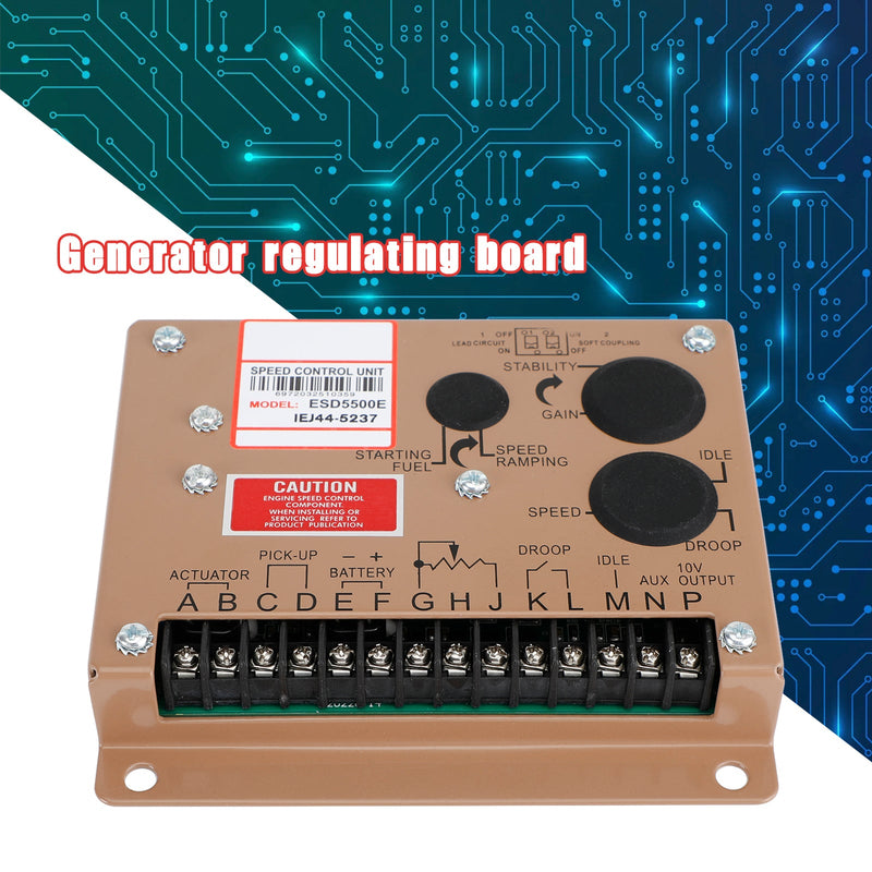 Gobernador electrónico del controlador de velocidad del motor ESD5500E para piezas de grupo electrógeno del generador