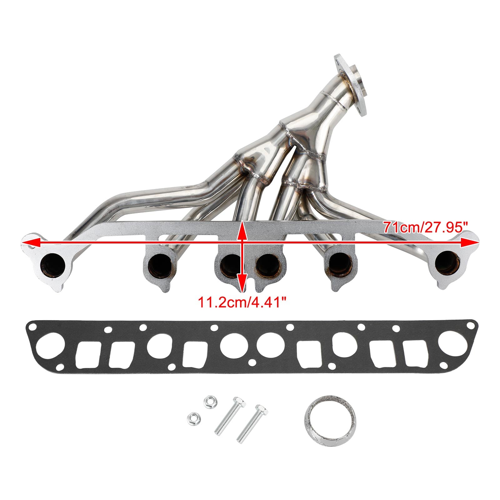 1991-1993 Jeep Cherokee Wrangler Base Exhaust Manifold Stainless Steel 674196 662691 4883385K 4883385 16575131