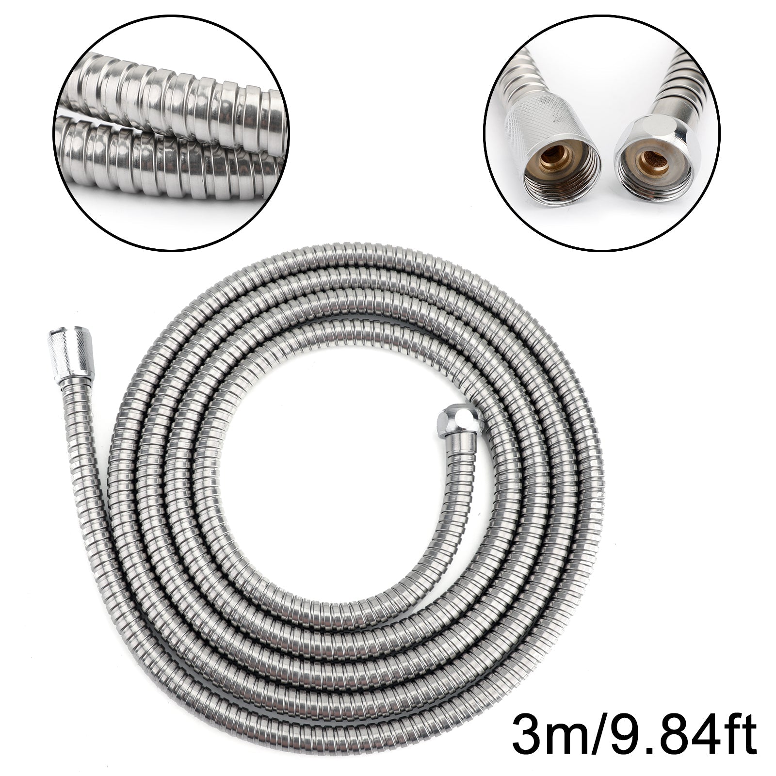 10ft Shower Head Hose Handheld Extra Long Stainless Steel Bathroom Flexible