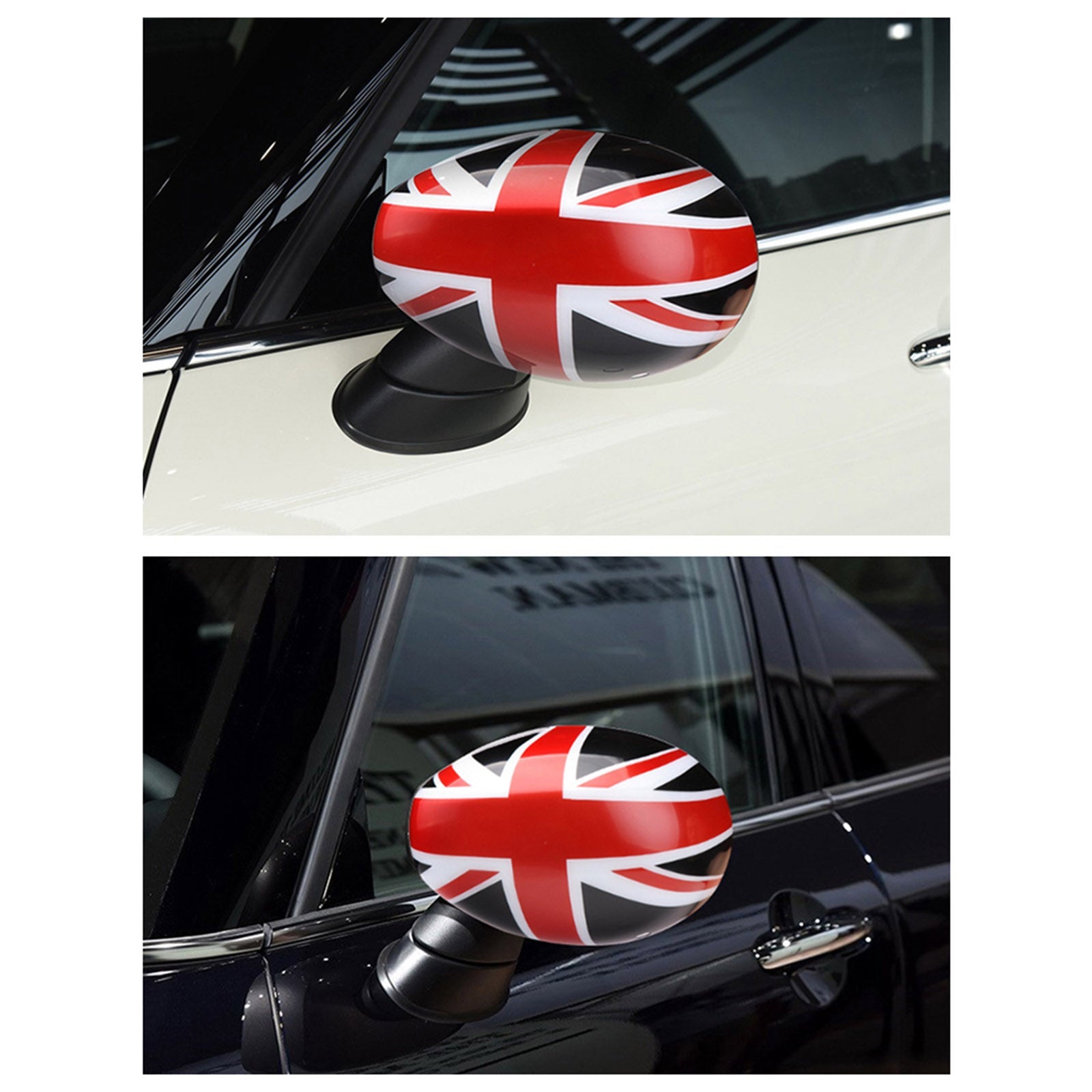 2019-2021 MINI Cooper F54 F55 F56 F57 F60 Union Jack UK Flag Mirror Covers for Black/Red Generic