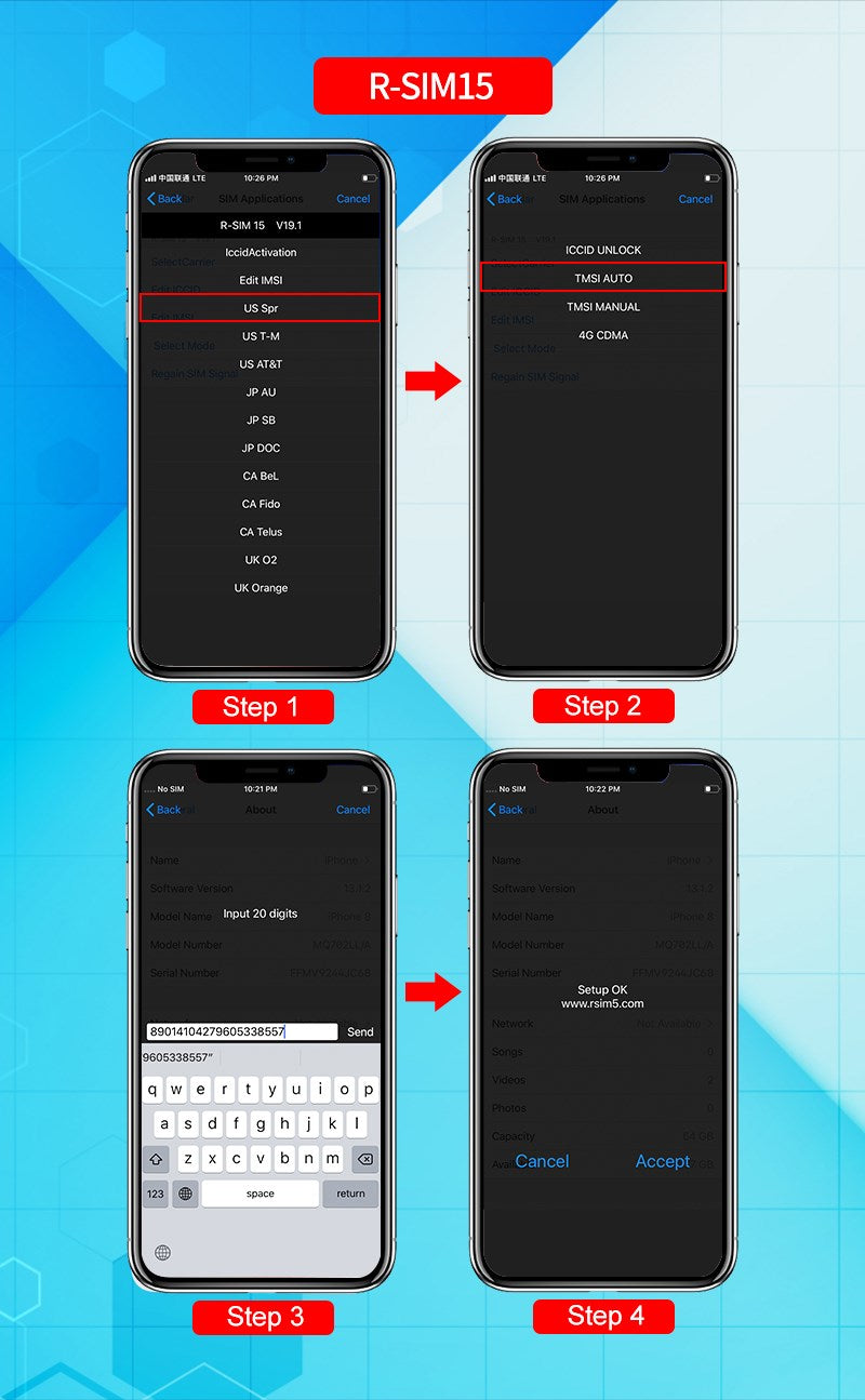 ترقية بطاقة فتح RSIM-15 Nano لهاتف iPhone 13 Pro X XS Max 8 iOS 14.7