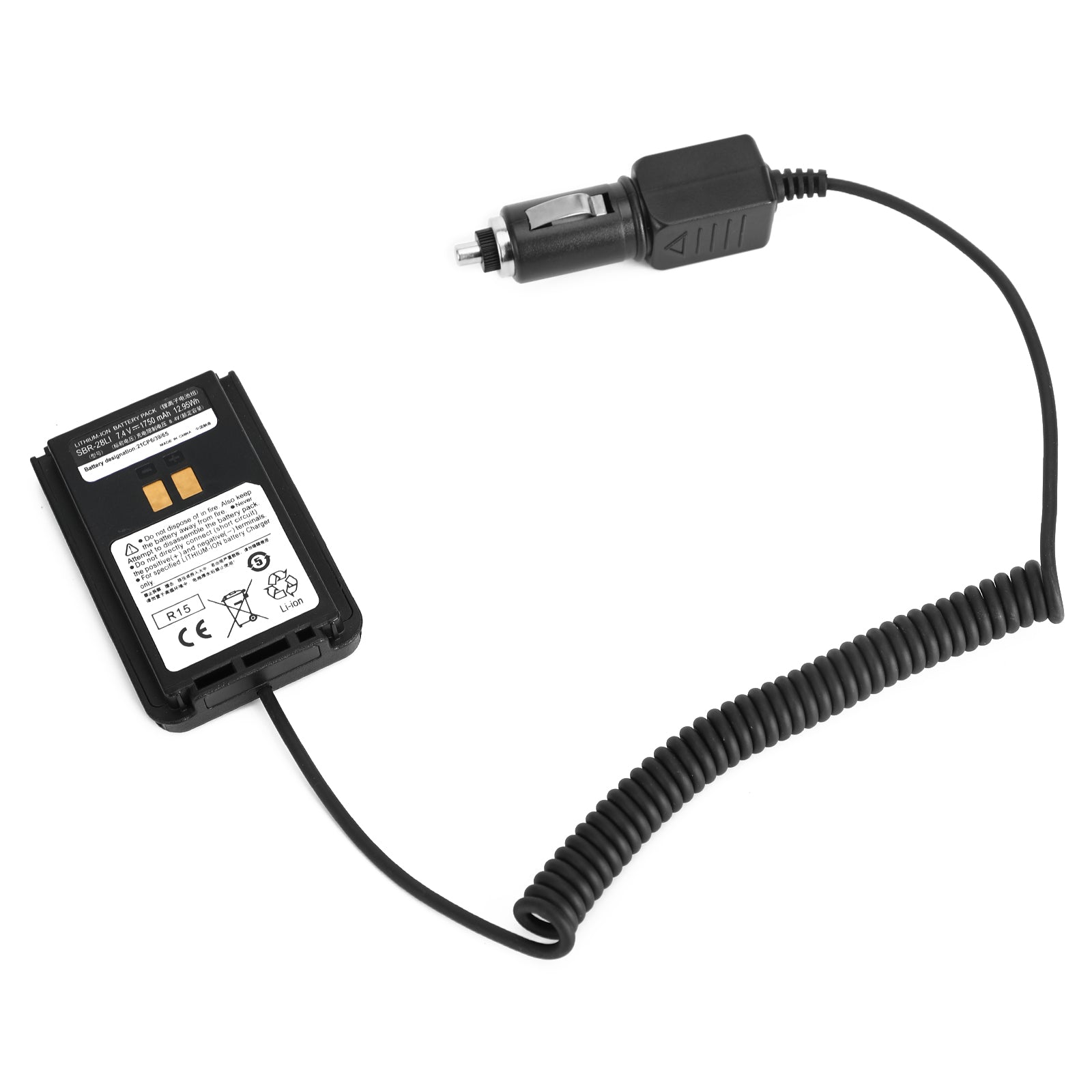 Eliminador de batería de cargador de coche Sbr-28Li para accesorios de Radio Talkie Ft4X Ft4Xr