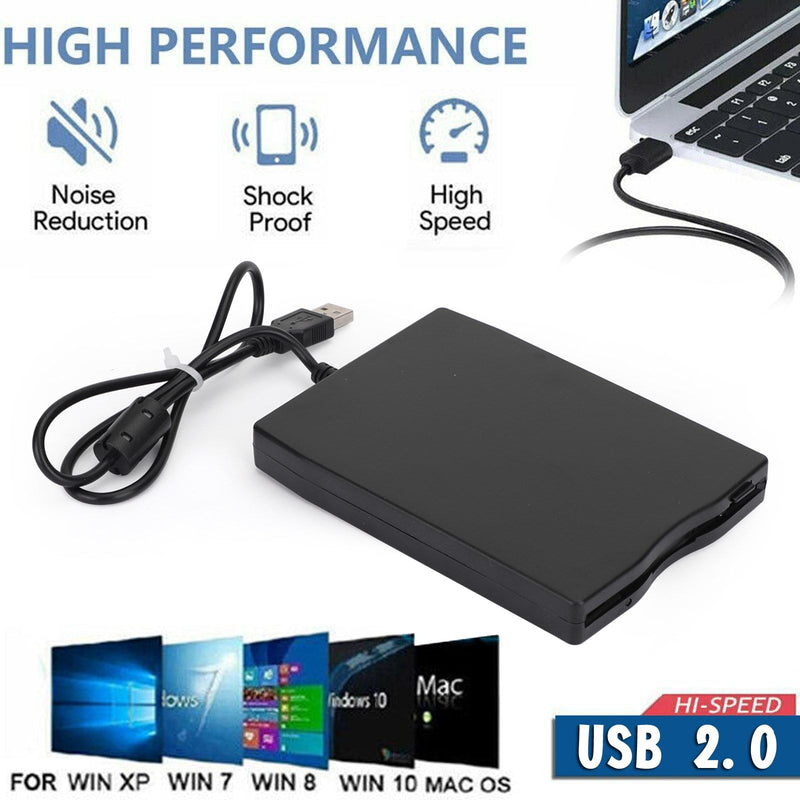 Portable USB Floppy Disk Drive External FDD 3.5" 1.44MB For Laptop PC Win Mac