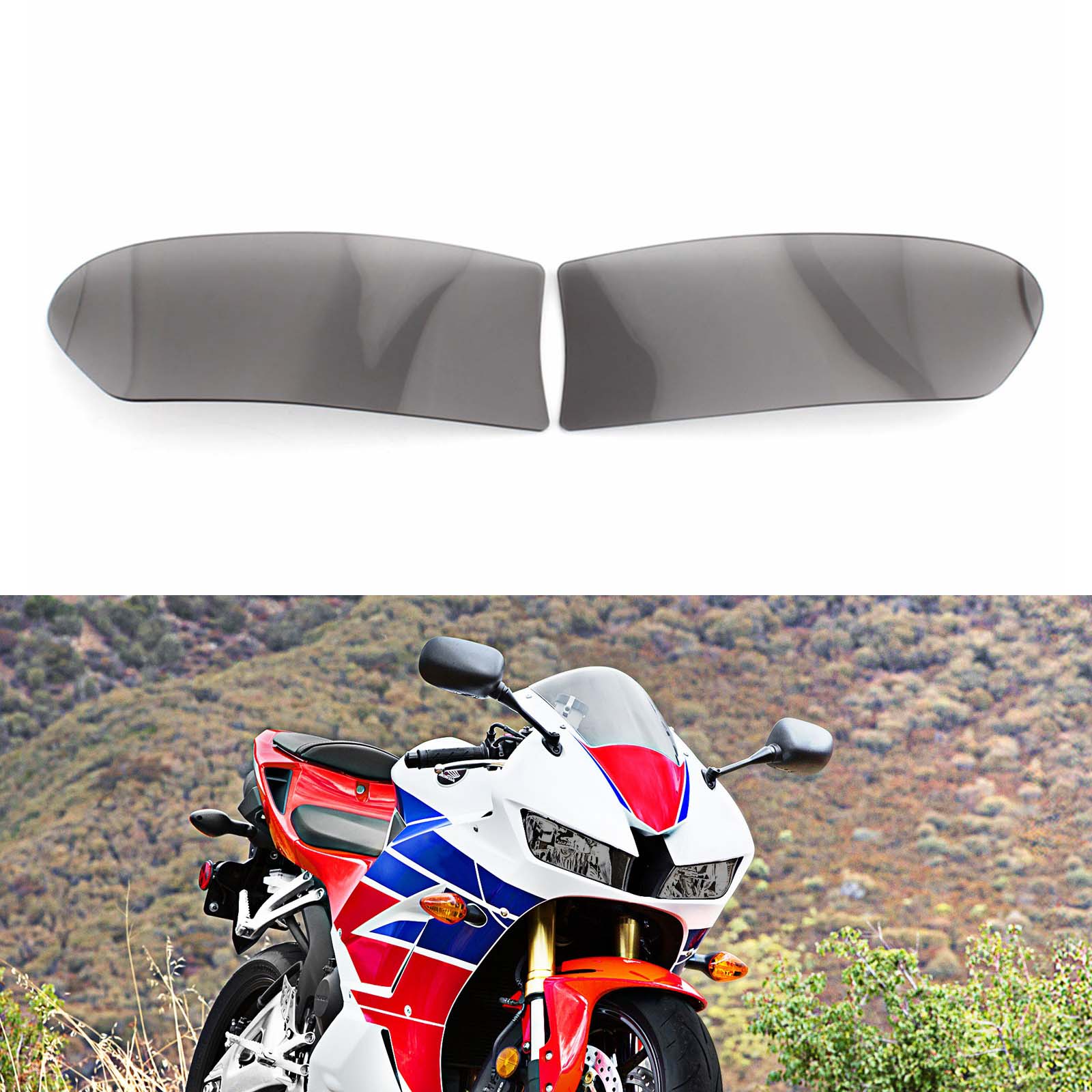 Front Headlight Lens Guard Protector Lens Fit For Honda Cbr 600 Rr 13-18 Smoke Generic