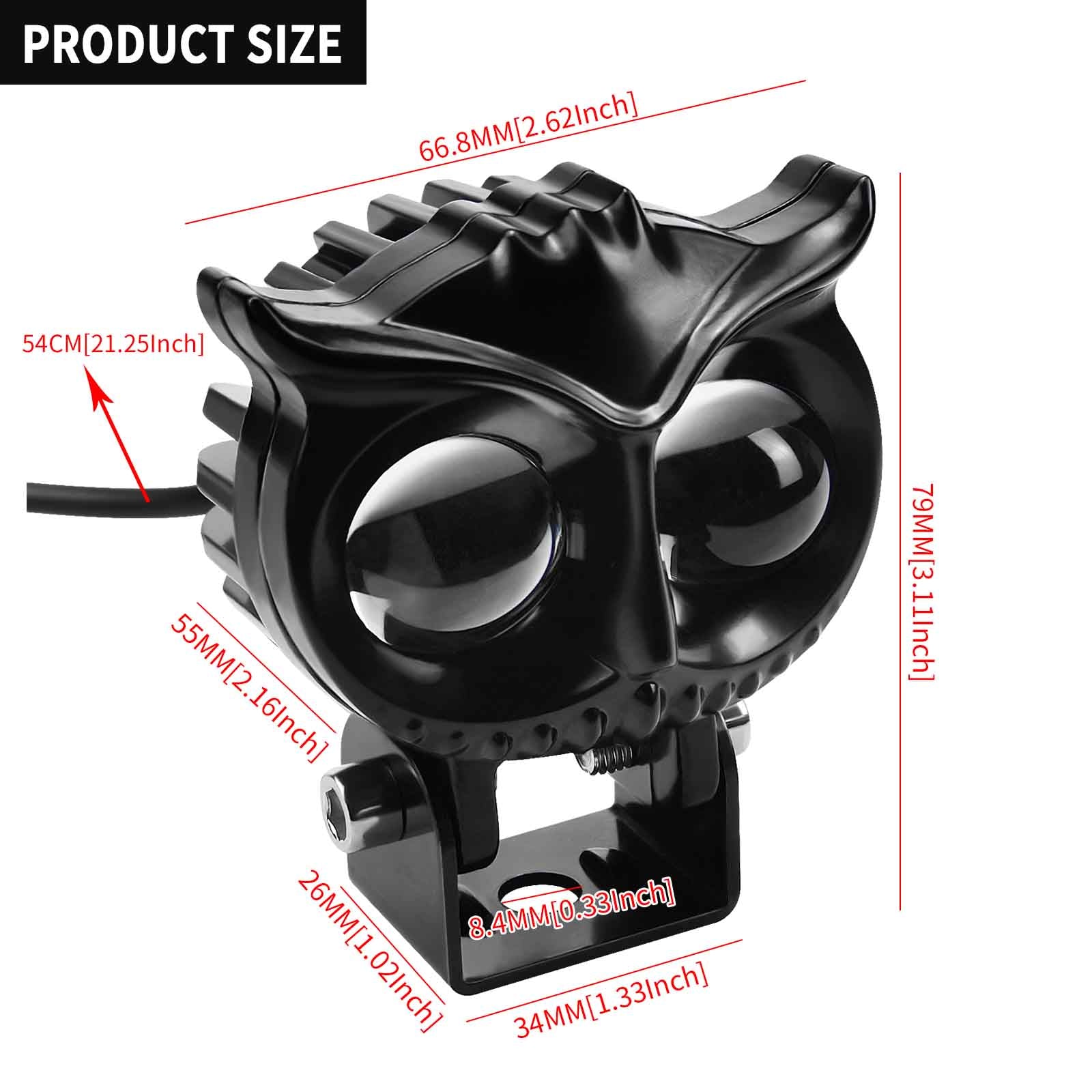 Electric Led Worklight Spotlight Front Waterproof Headlight 30 45W Owl For Motor Generic