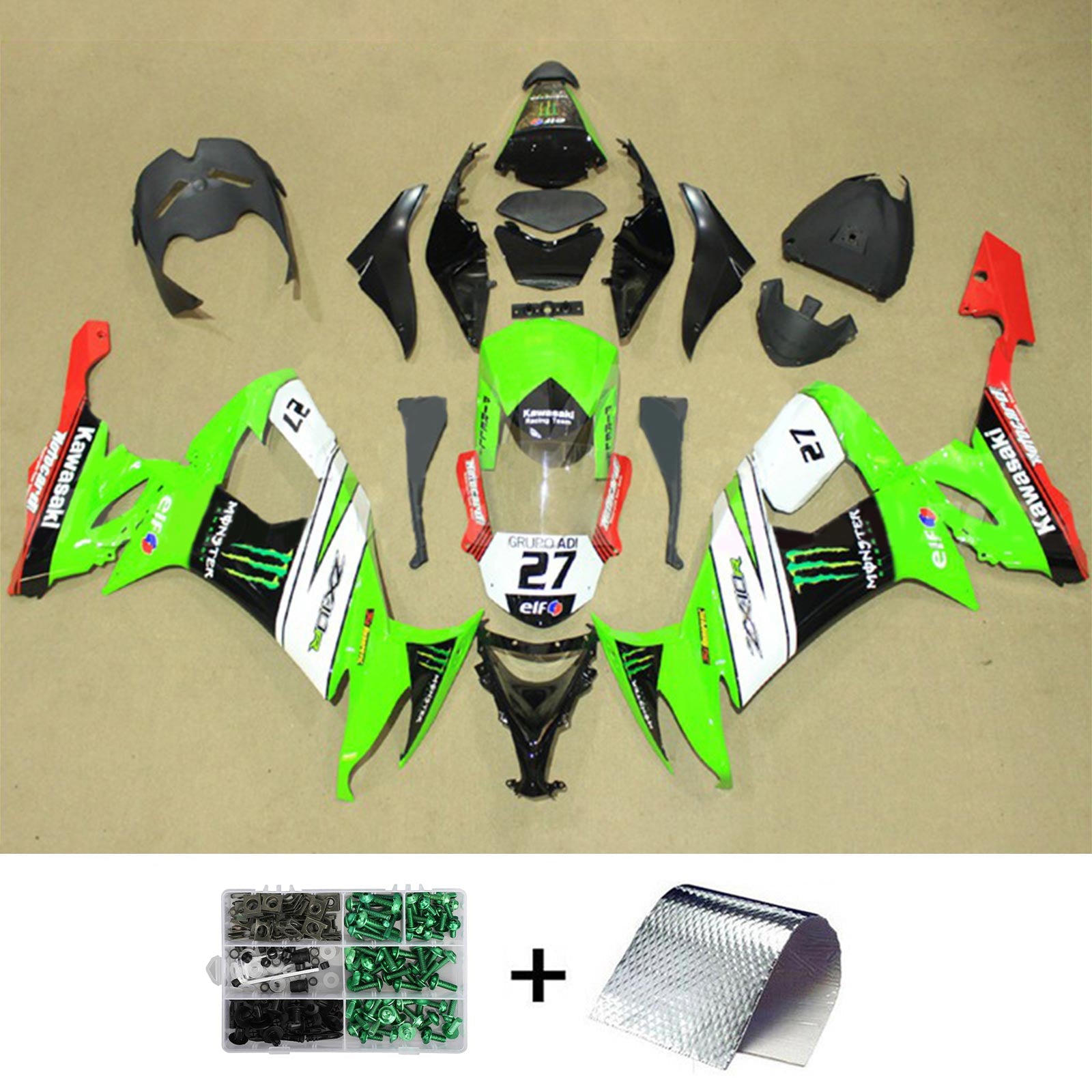 Kawasaki ZX10R 2008-2010 Fairing Kit Bodywork Plastic ABS