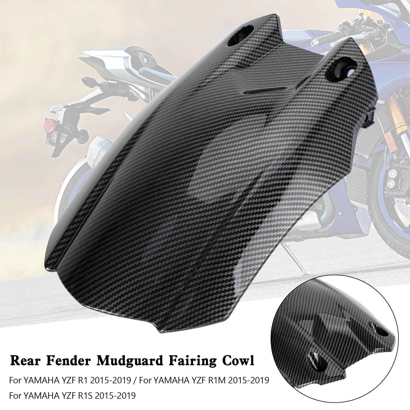 Rear Fender Mudguard Fairing Cowl For YAMAHA YZF-R1 YZF R1M R1S 2015-2019