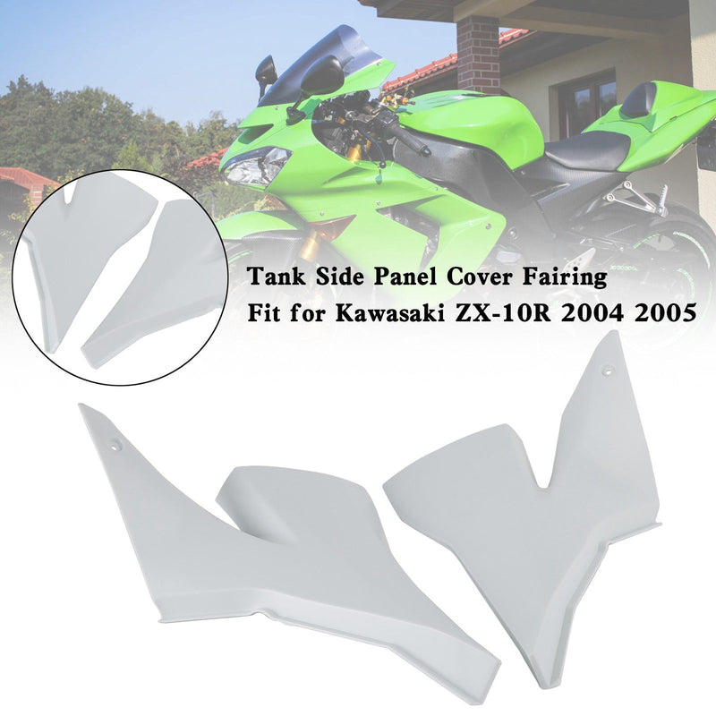 كاواساكي ZX 10R 2004 2005 غطاء الكسوة الجانبية للخزان لوحة هدية القلنسوة