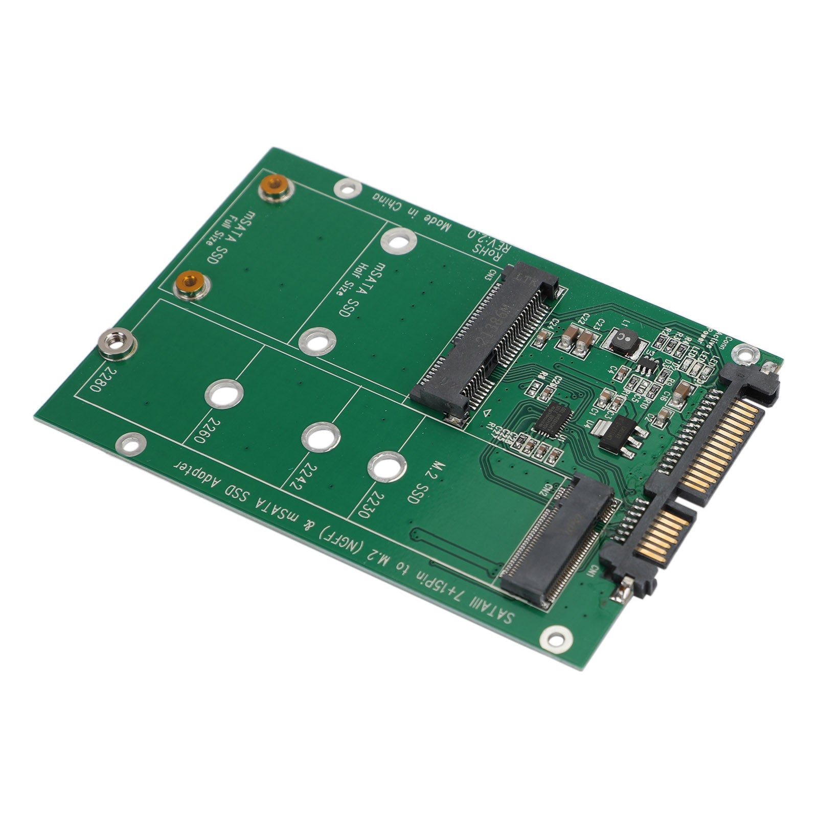 M.2 NGFF mSATA SSD Hard Drive to SATA 3 Adapter PCI-E Card Board Converter