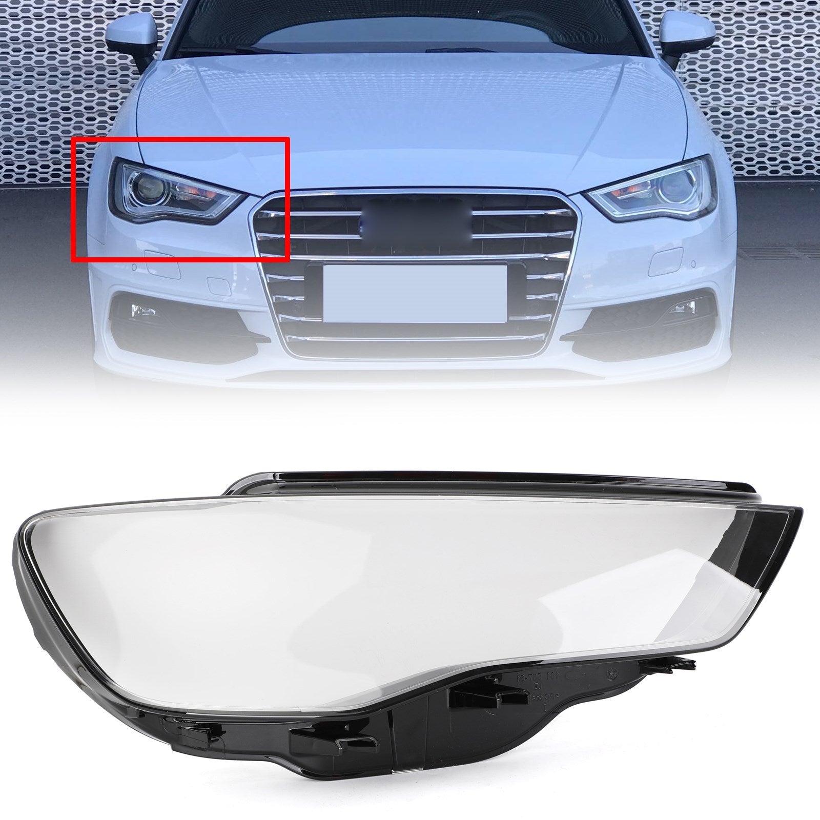 Headlight Cover Headlamp Lens For Audi A3 2013-2016 Clear Generic