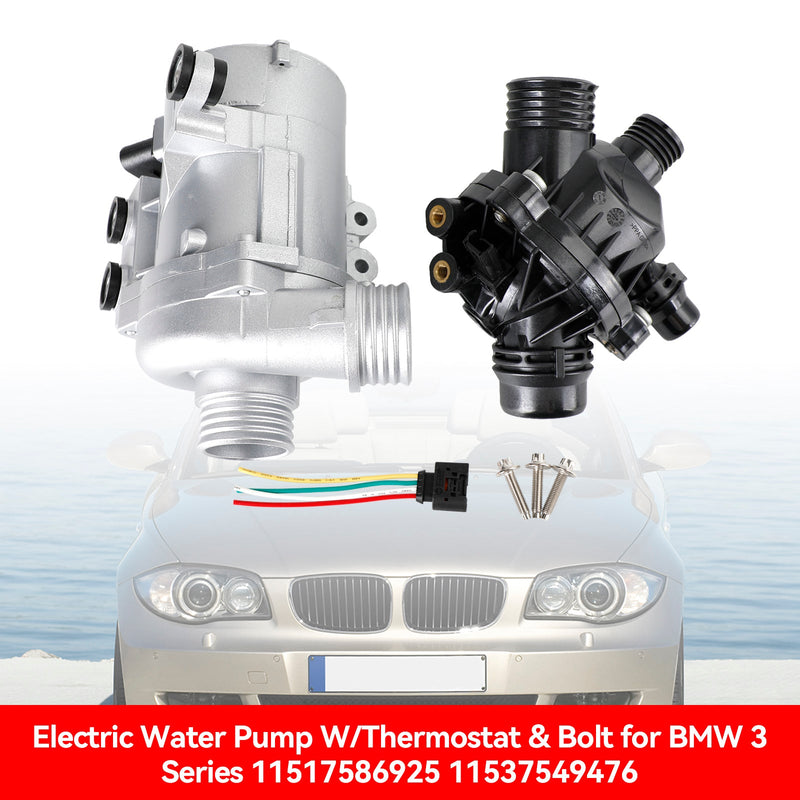 2007-2008 BMW 328xi X5 3.0si Bomba de agua eléctrica con termostato y perno 11517586925 11537549476