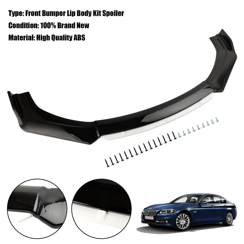 Universal Car Front Bumper Lip Body Kit Splitter Diffuser Protector Black White