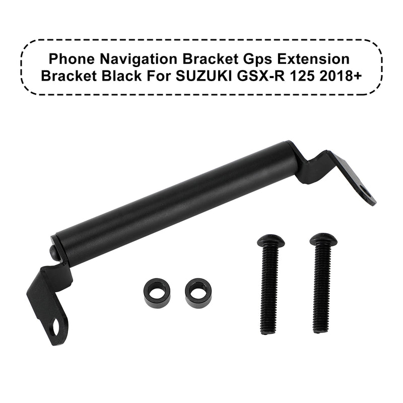 Suzuki Gsx-R 125 2018+ Soporte Extensión Gps Phone Navi Bracket Negro