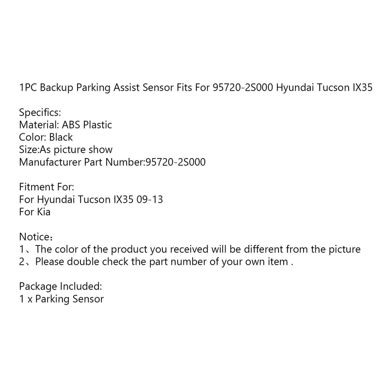 1 sensor de asistencia de estacionamiento de respaldo compatible con 95720-2S000 Hyundai Tucson IX35 genérico