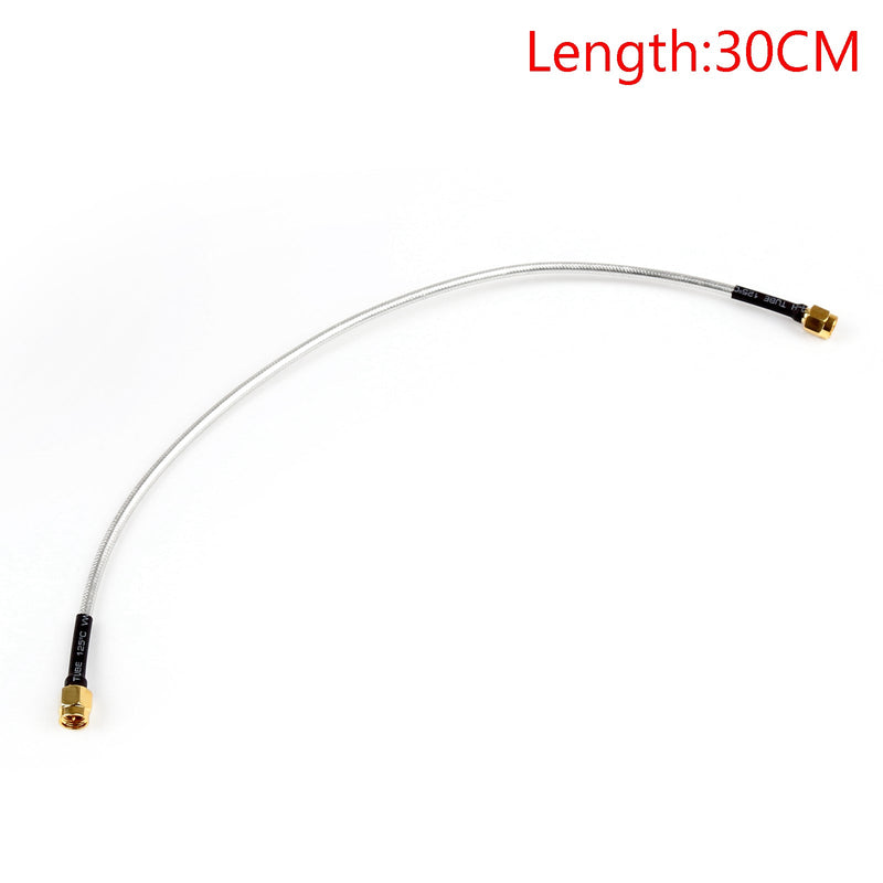 10 Uds SMA macho a SMA macho RF extensión Coax Pigtail Cable semirrígido RG402 30cm