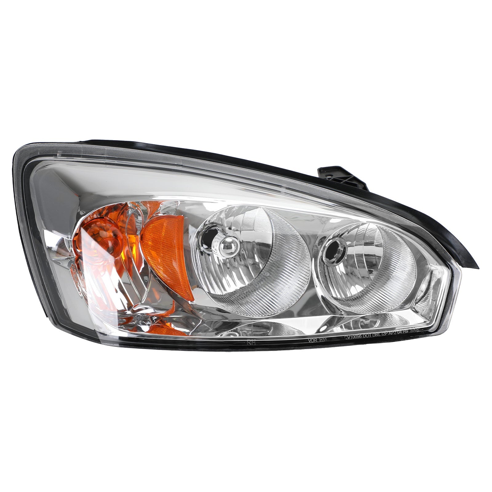 Chrome Housing Clear Amber Headlights Assembly For Chevr Malibu 2004-2008 Generic