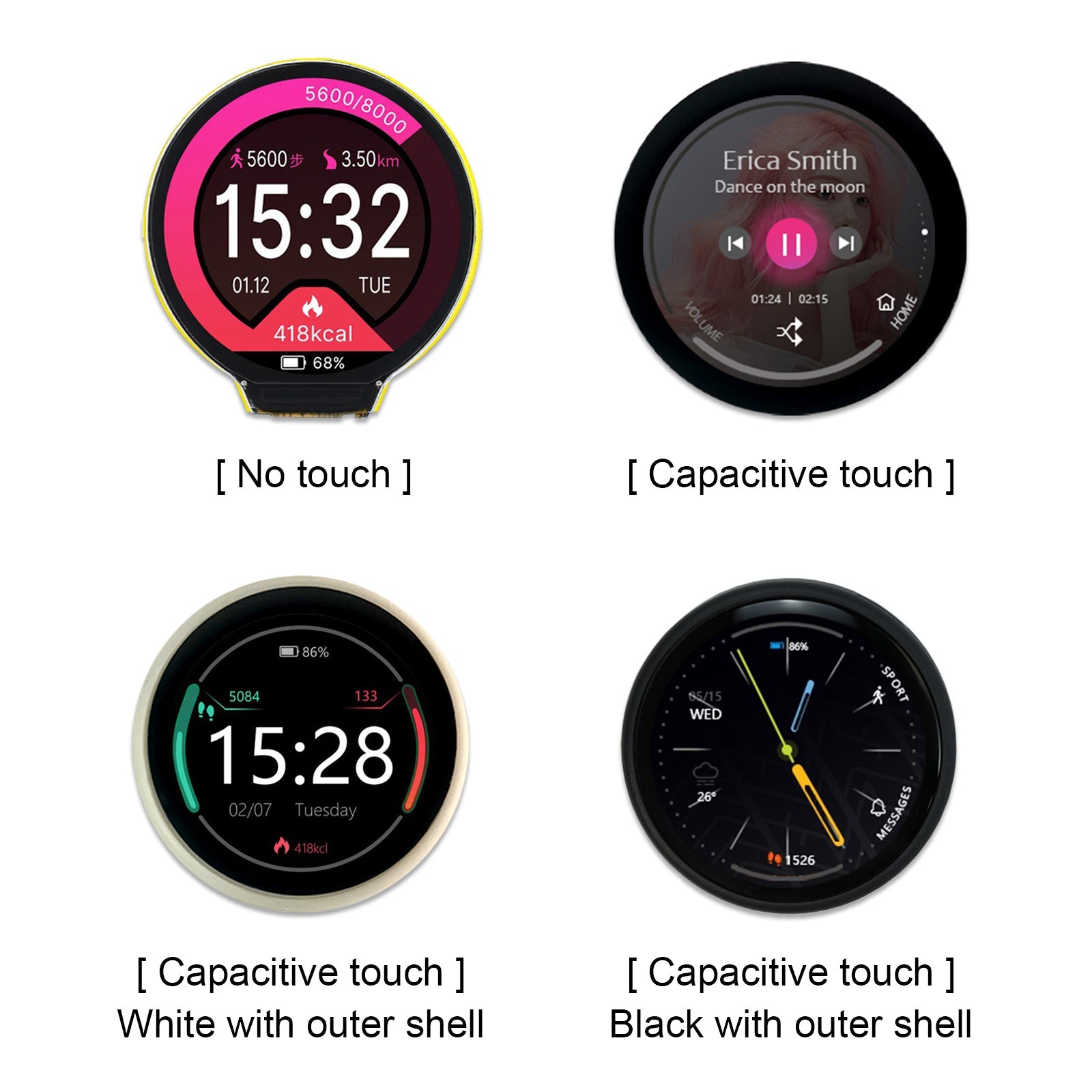 1.28" Round Display ESP32-C3 Development Board LCD Touch Screen Wifi Bluetooth