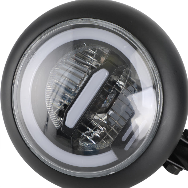 جهاز عرض مستدير بمصباح LED للدراجة النارية مقاس 7 بوصة لمقهى المتسابق المروحية Criuser عام