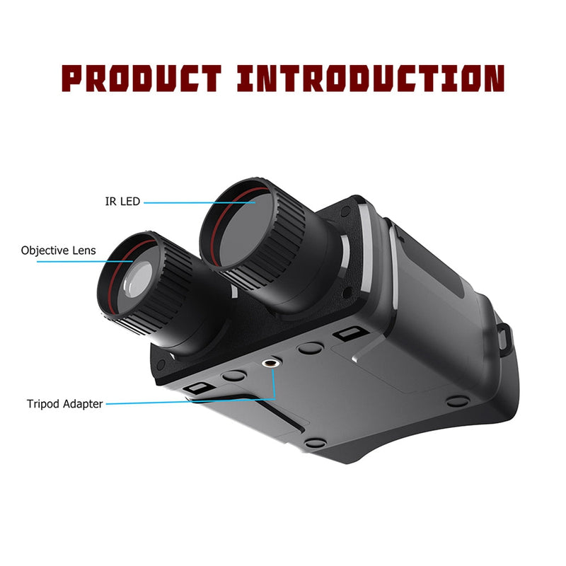 Dispositivo de visión nocturna infrarroja binocular 5x Telecope Zoom Camera Video Recording