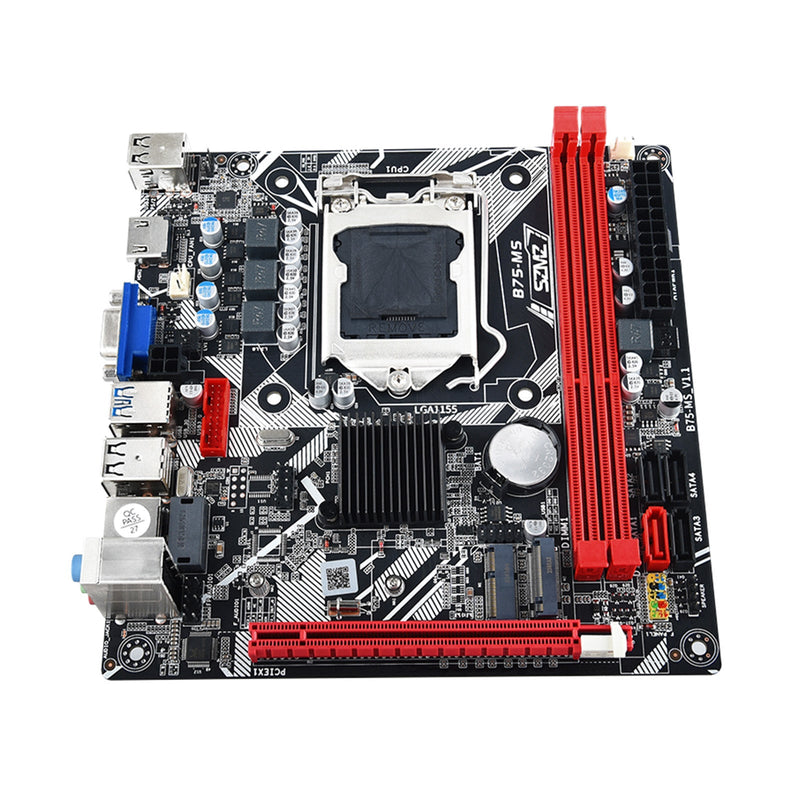 Placa base B75-MS LGA 1155 compatible con 2 * DDR3 USB3.0 SATA3 NVME WIFI Bluetooth