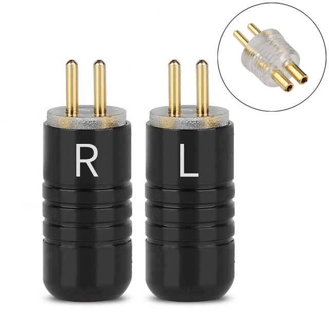 5PCS Aluminum Alloy 0.78mm Plug Audio Connector For JH Audio JH16 JH11 Pro Black