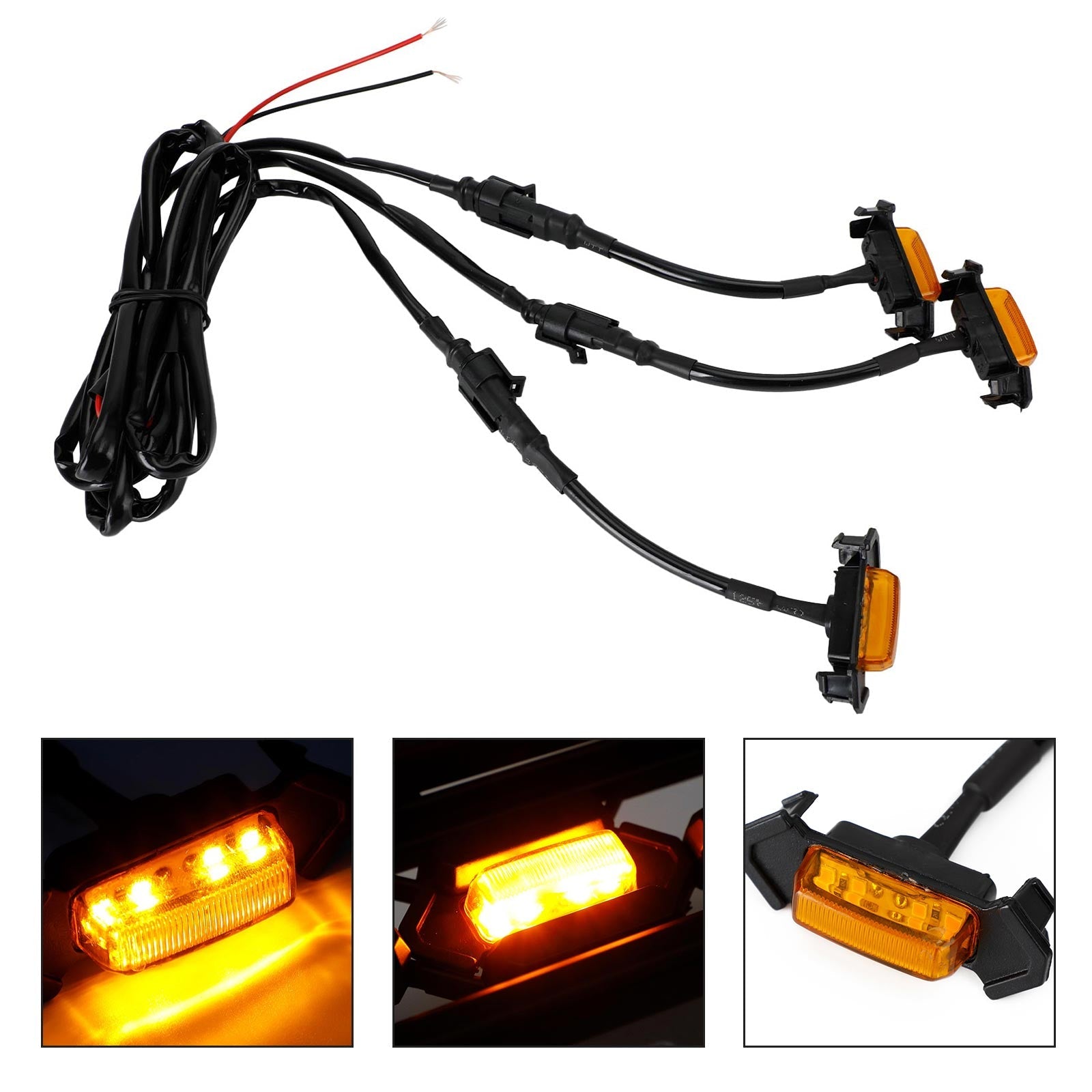 2001-2011 2016-2023 تويوتا تاكوما TRD PRO 3PCS غطاء المصد الأمامي مصبغة أضواء LED