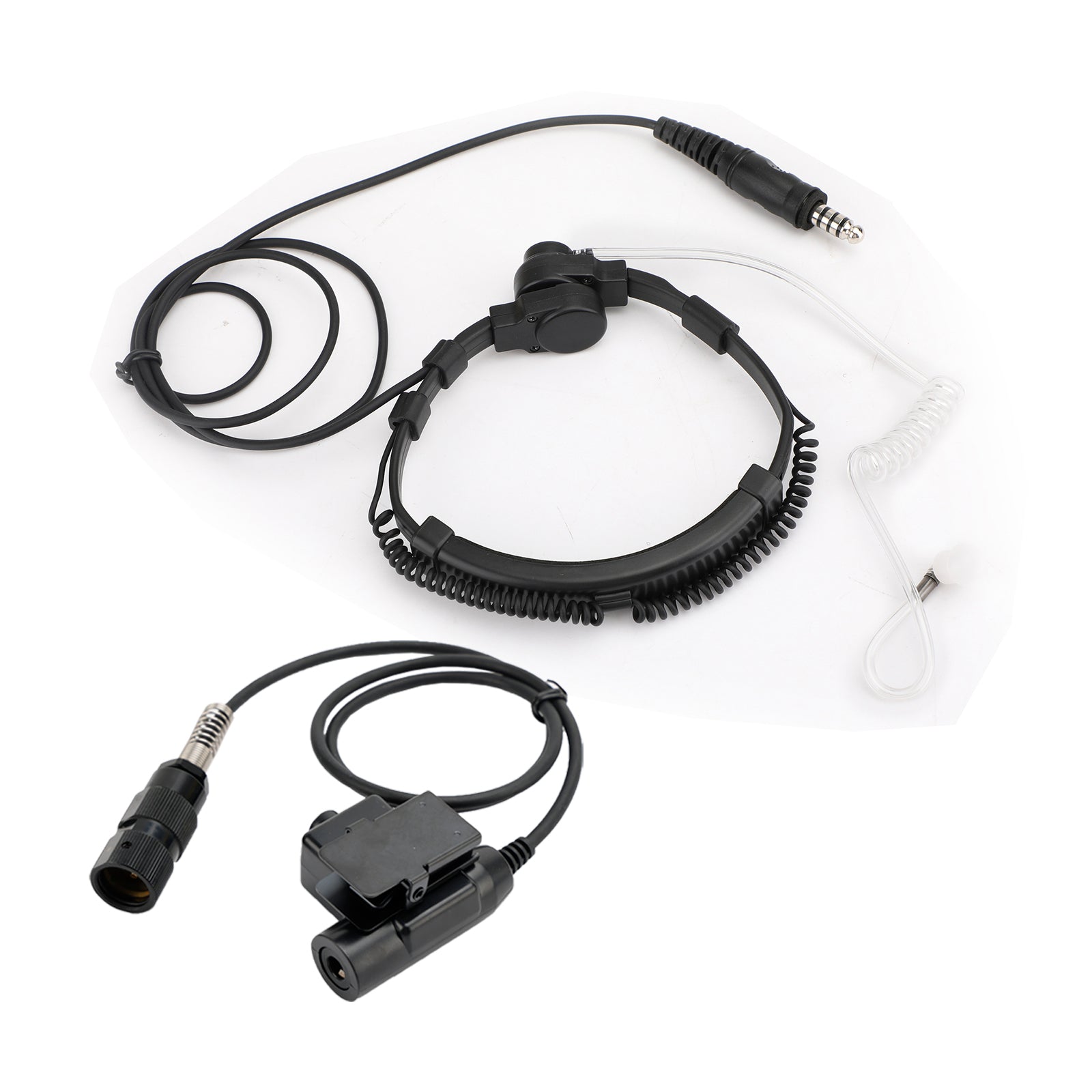 Auriculares tácticos con micrófono de garganta y enchufe grande de 7,1mm para Radio AN/PRC-152 AN/PRC-148 U329