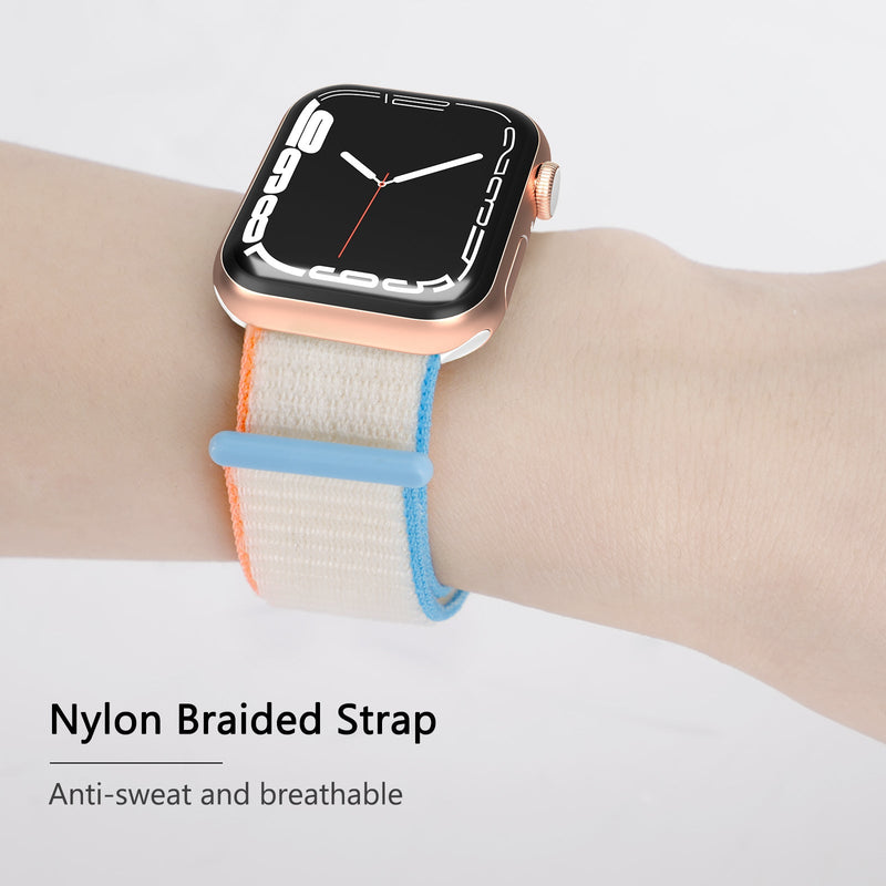 Nylon Sport Ring Strap for Apple Watch Series se/7/6/5/4/3/2/1  38-45mm