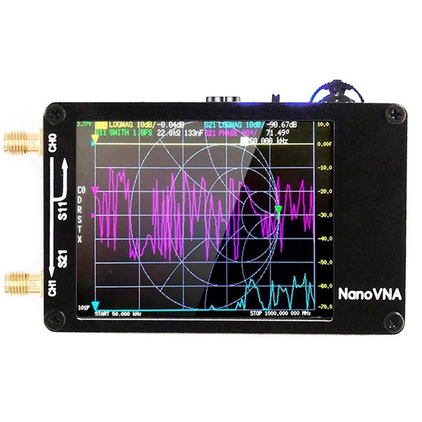 Analizador de antena de red vectorial NanoVNA-H Analizador MF HF VHF UHF con ranura para tarjeta SD