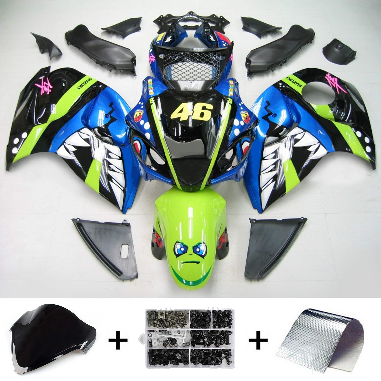 Suzuki Hayabusa GSXR1300 2008-2020 Fairing Kit Bodywork Plastic ABS