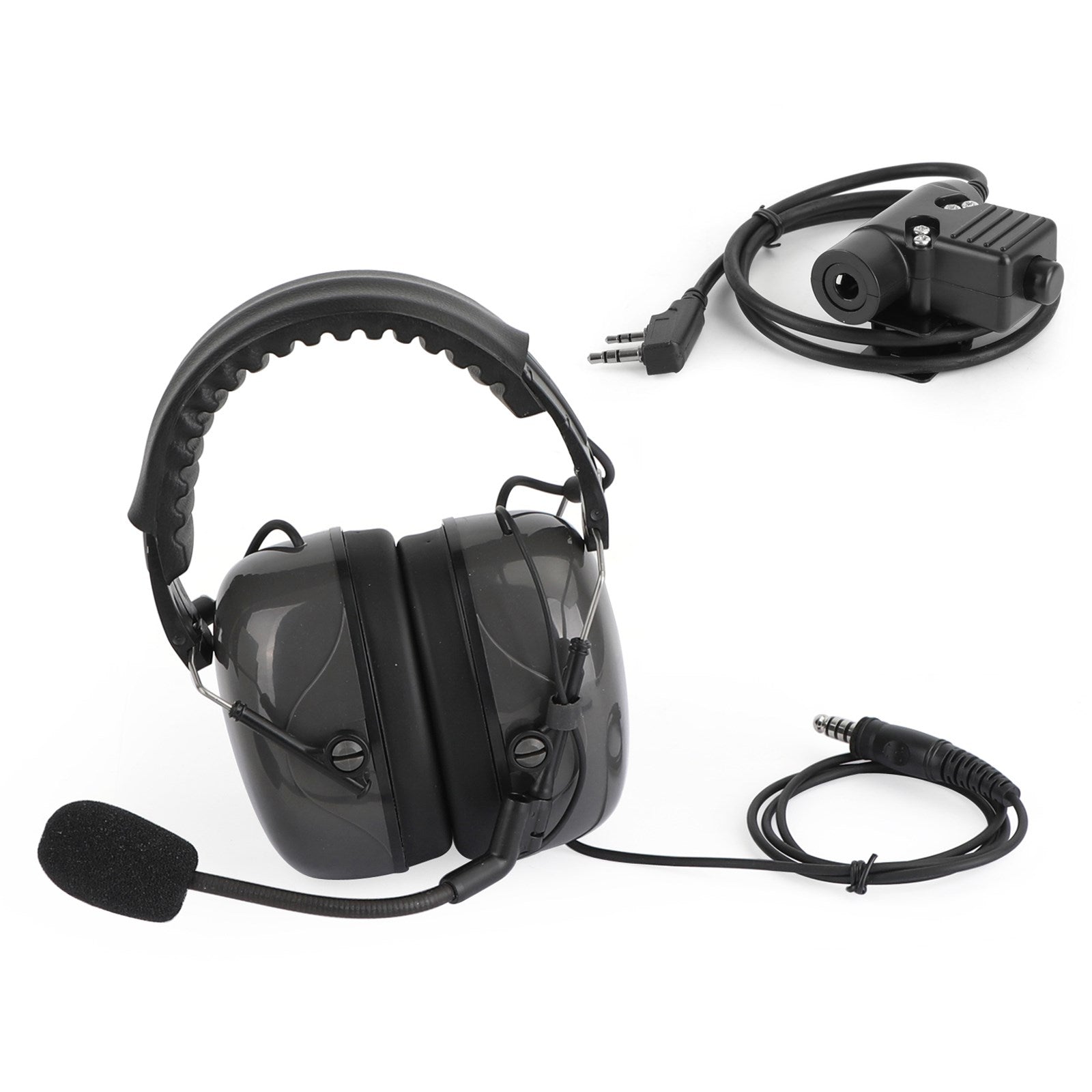 Auriculares con cancelación de ruido ajustables aptos para Kenwood BaoFeng TK3107 TK3207