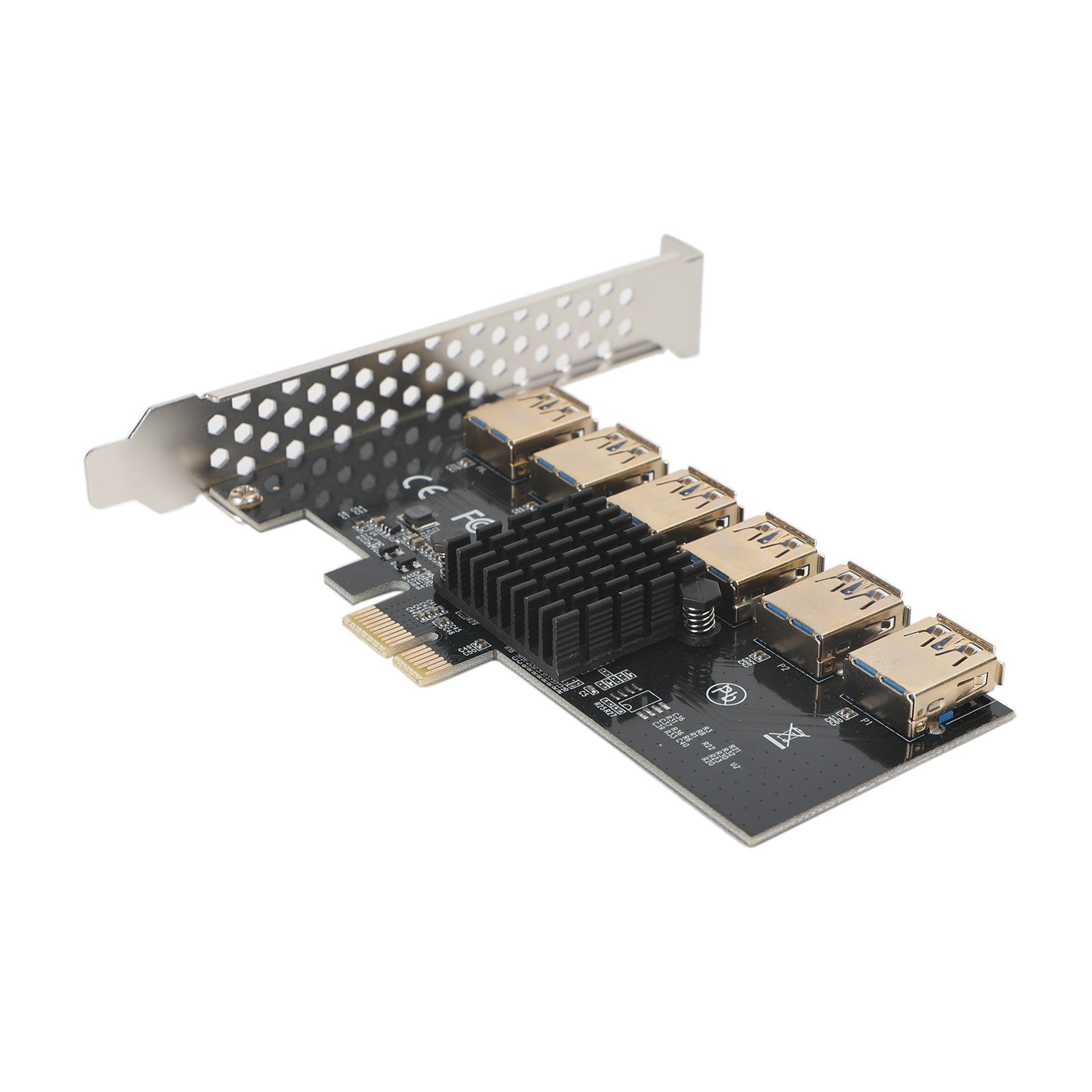 20Gbs PCI-E X4 a 6 * USB3.0 PCI-E X1 Riser Card Adapter Extender apto para minería