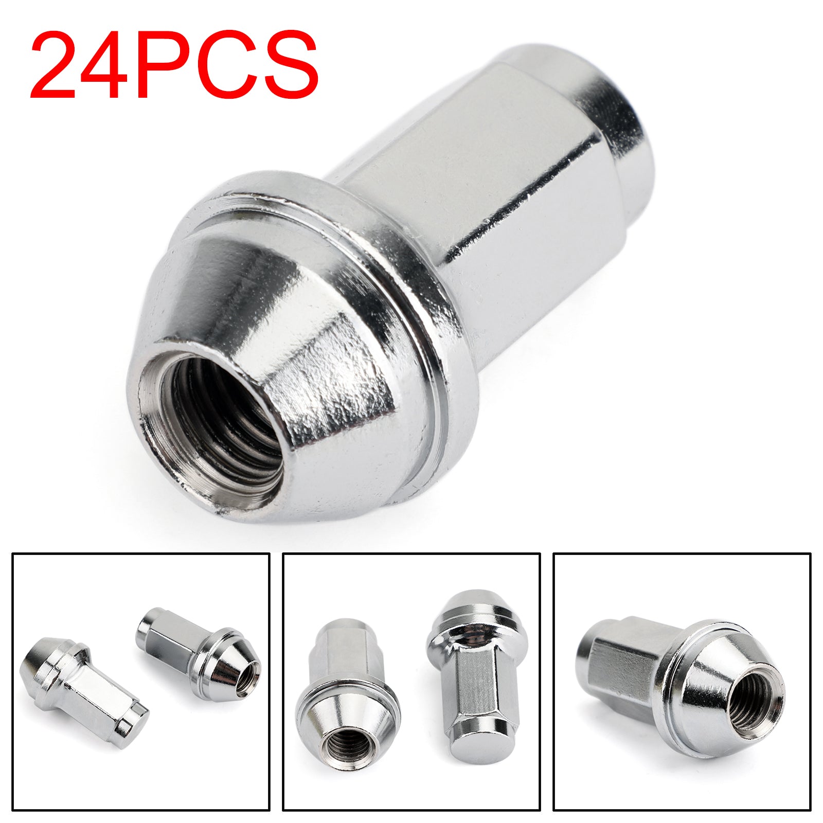 14x2 Stainless Lugs Nuts For Ford F150 Expedition Lug 4L3Z-1012-A 24pcs Generic