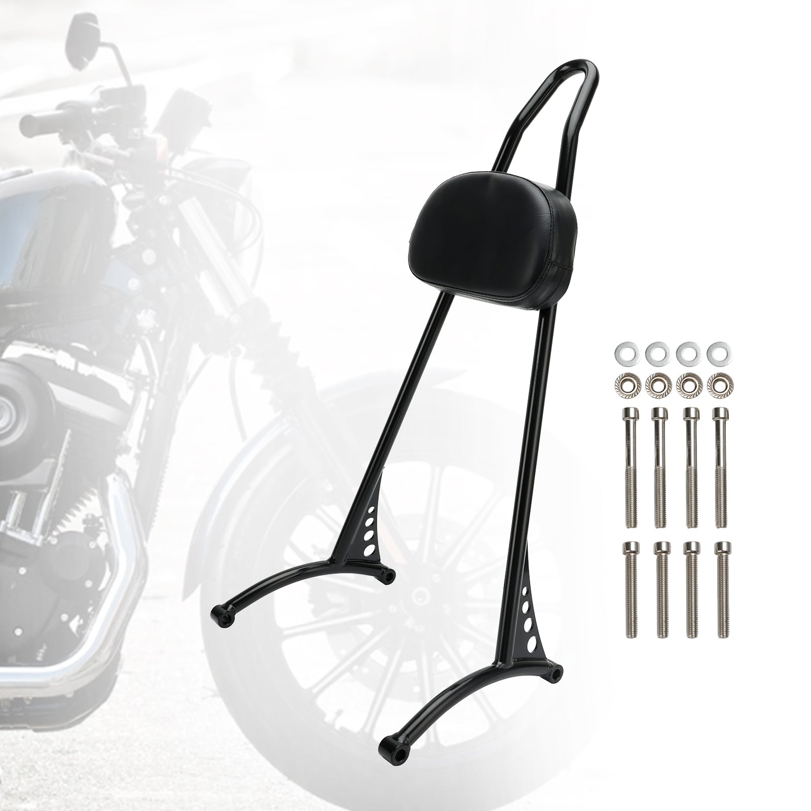 Respaldo de barra Sissy para pasajero para Sportster Iron 883 1200 XL 48 72 2004-posteriores