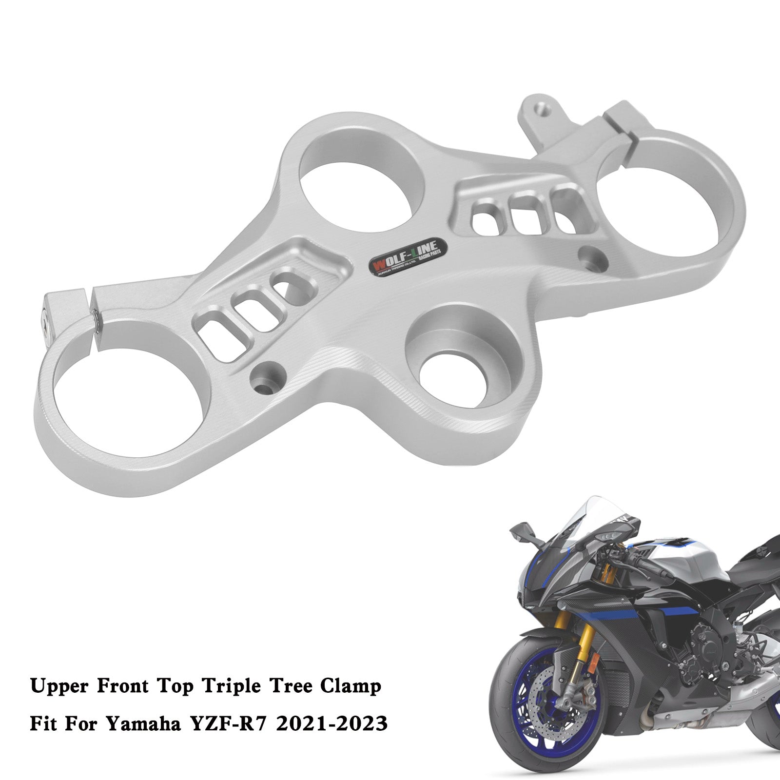 مشبك شجرة علوي أمامي علوي من الألومنيوم لياماها YZF-R7 2021-2023