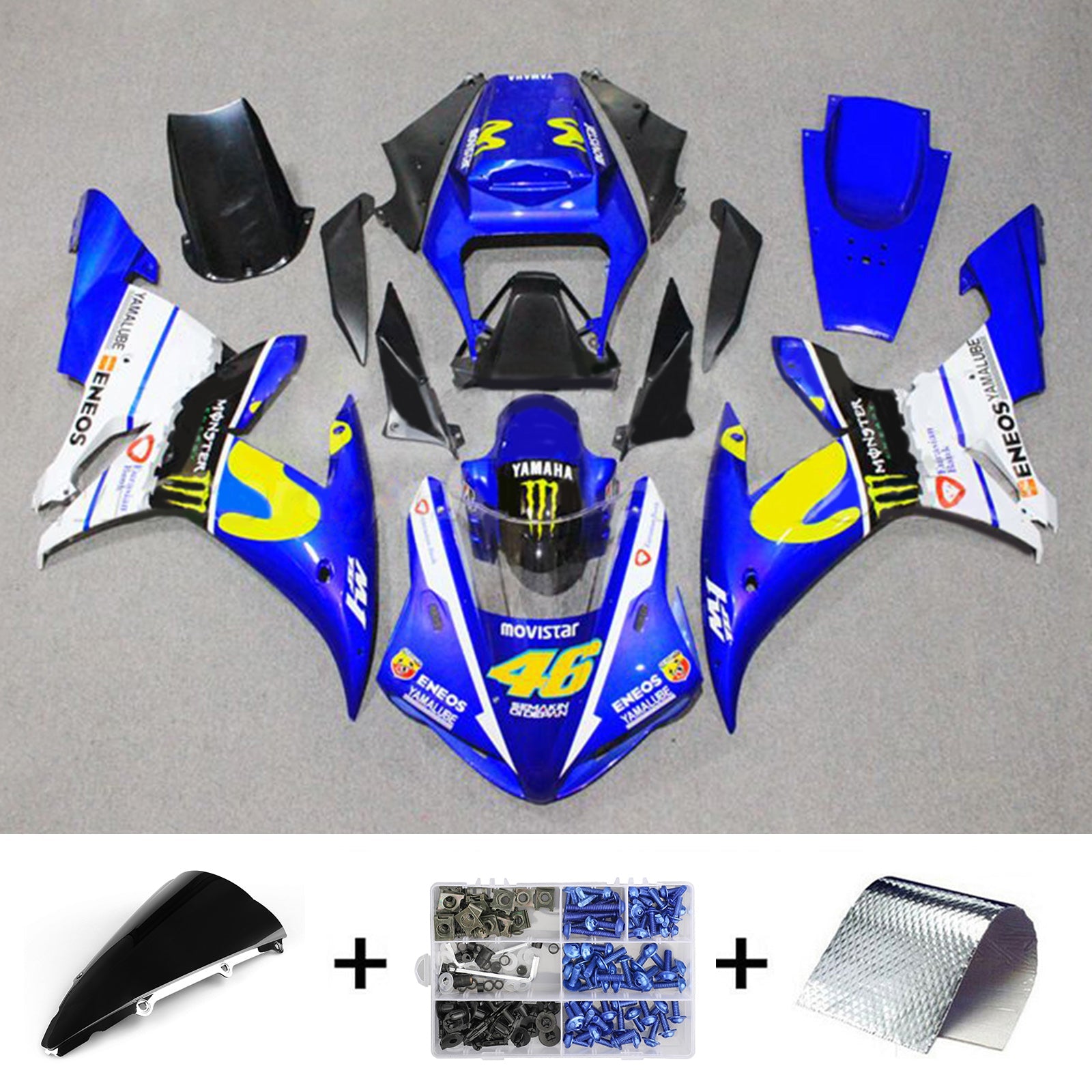 Yamaha YZF-R1 2002-2003 Fairing Kit Bodywork Plastic ABS