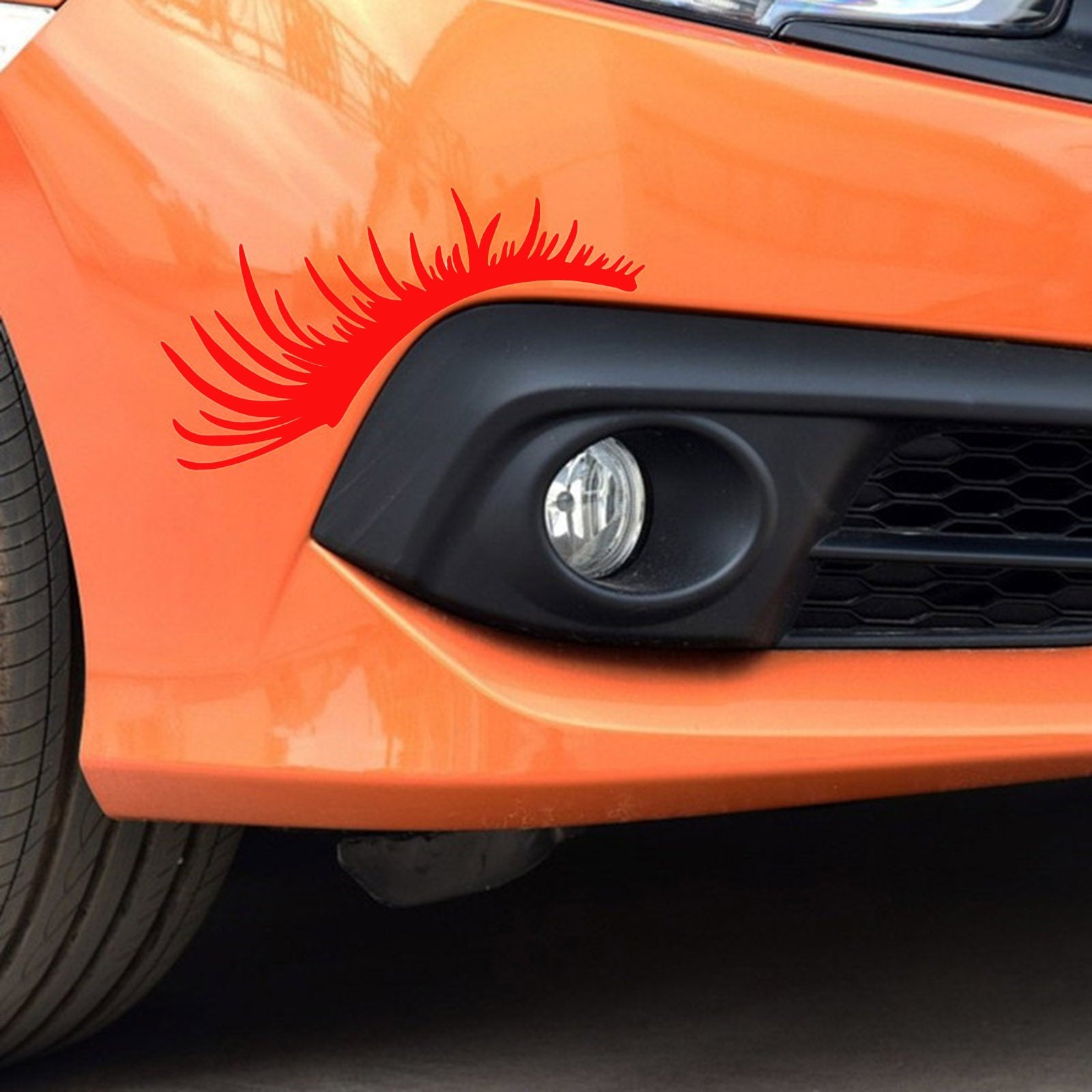 Car Headlight Eyelash Sticker Eyebrow Decal for Porsche Volkswagen Beetle Black Generic