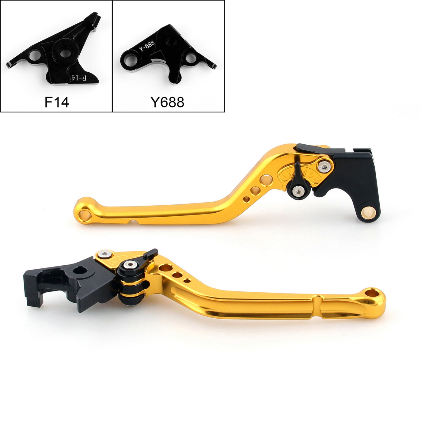 Long Brake Clutch Levers For Yamaha YZF R1 YZF R6 FZ1 FAZER R6S Black Generic